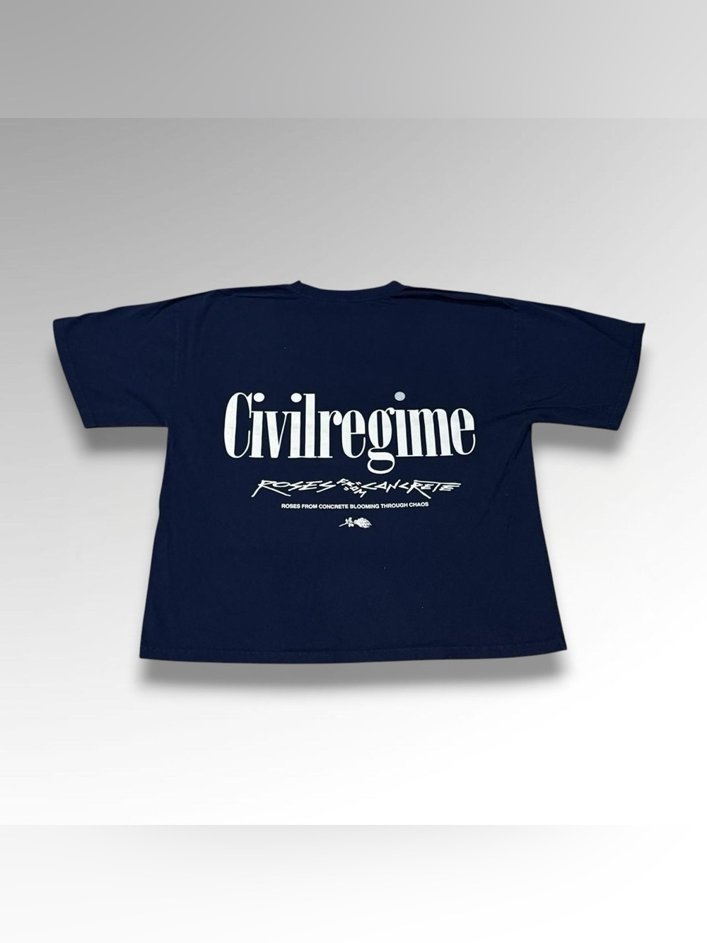 Civil Regime Roses From Concrete Navy Tee